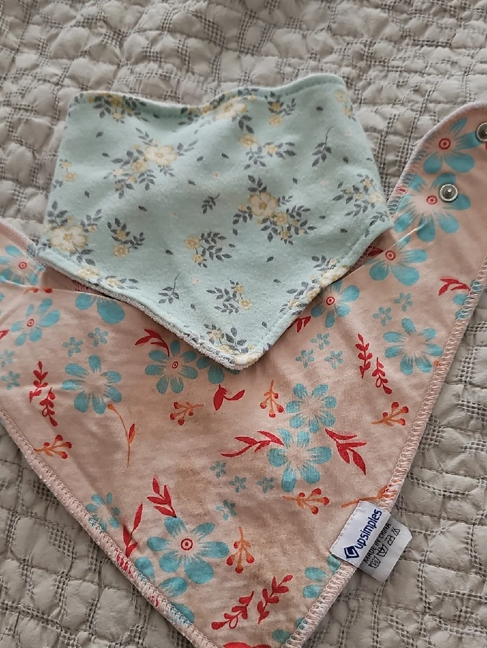 Floral Snap Bibs Modern Baby